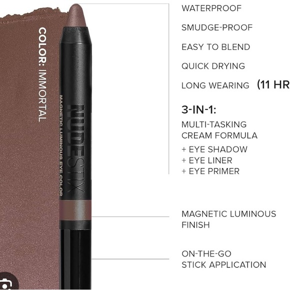 Nudestix Magnetic Luminous Eyeshadow Stick Immortal Sealed - Picture 10 of 15
